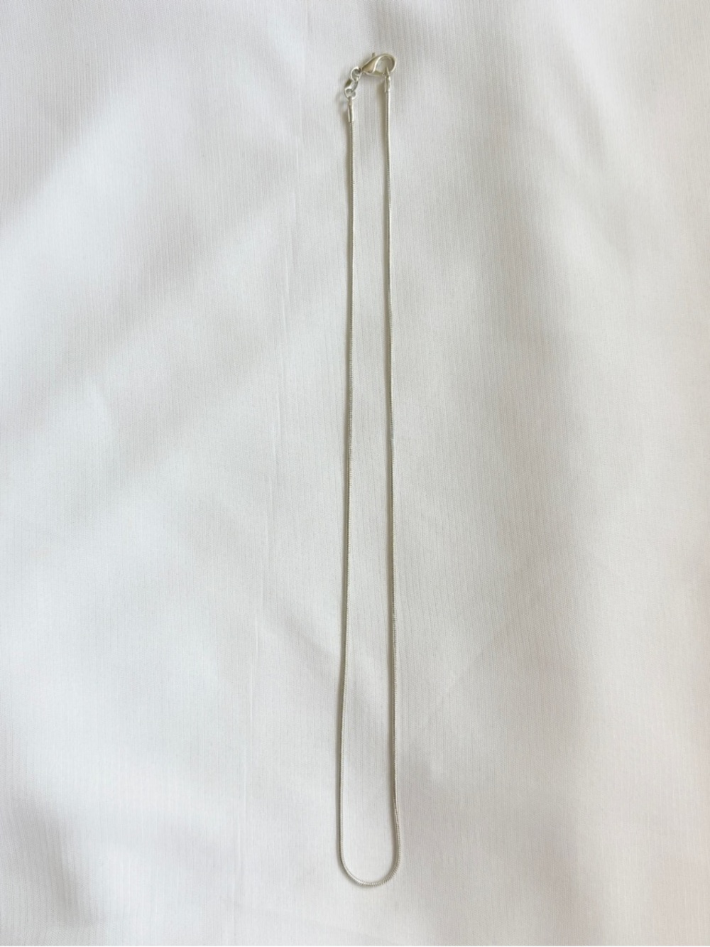 925 sterling silver snake necklace chain 18” 1mm - Picture 2 of 3